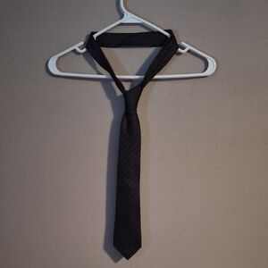 Marc Anthony Black and Gray Striped Necktie